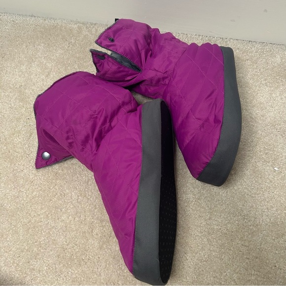 NEW REI Duck Down Pink Fleece Lined Camping Bootie Slipper Boot Women Size Large - Picture 3 of 8